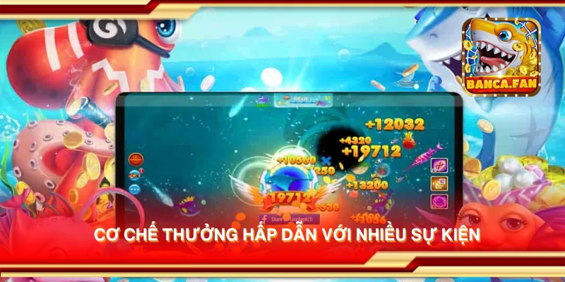 Cơ chế thưởng hấp dẫn với nhiều sự kiện